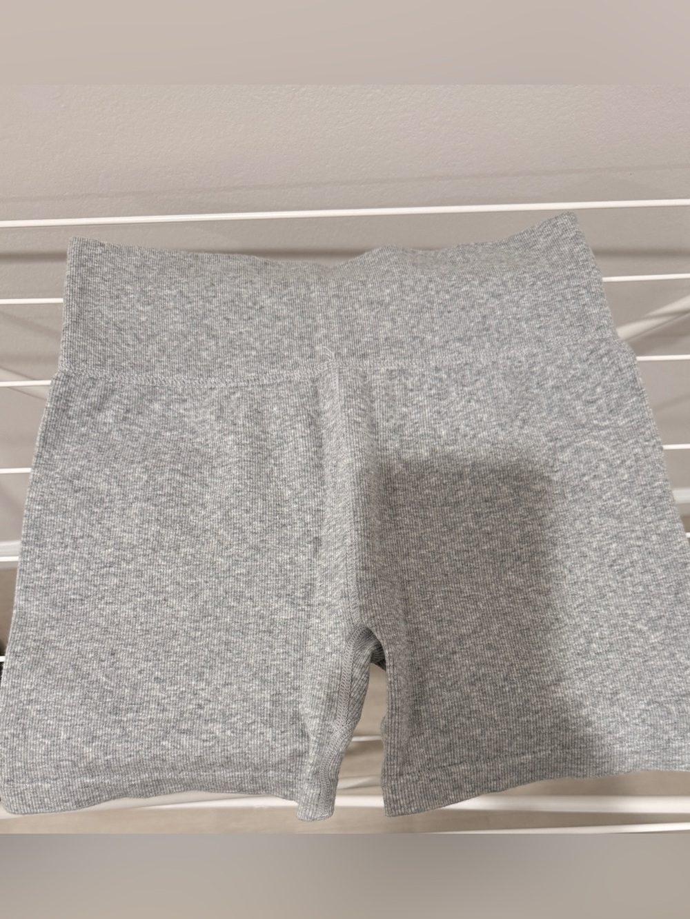 Forever 21 Gray Ribbed Bike Shorts